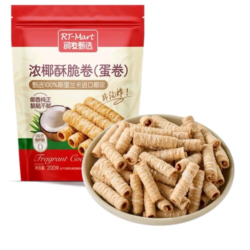 大润发长沙代购RT-Mart浓椰酥脆卷200g