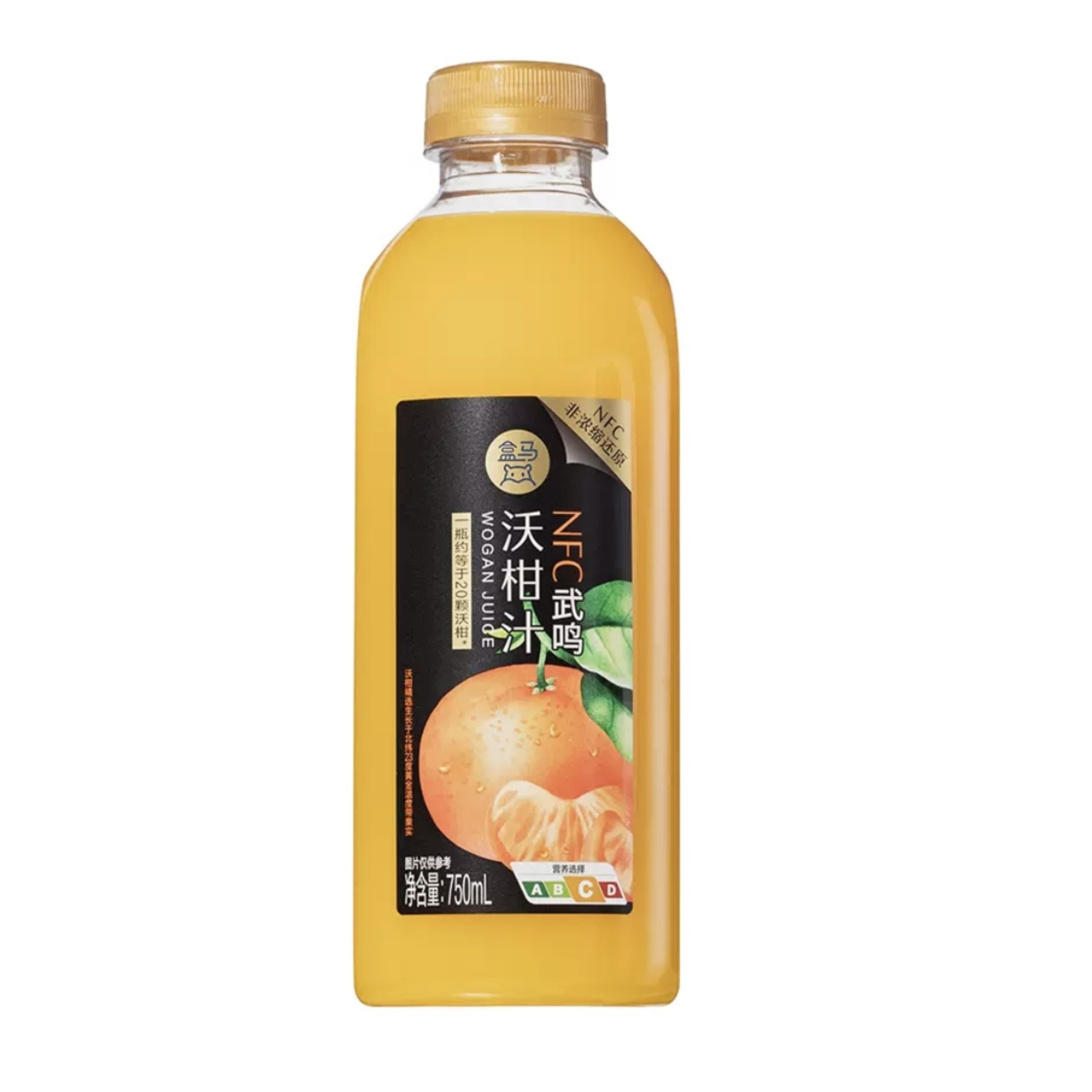 盒马 NFC武鸣沃柑汁750ml NFC维纳斯黄金苹果汁 1L