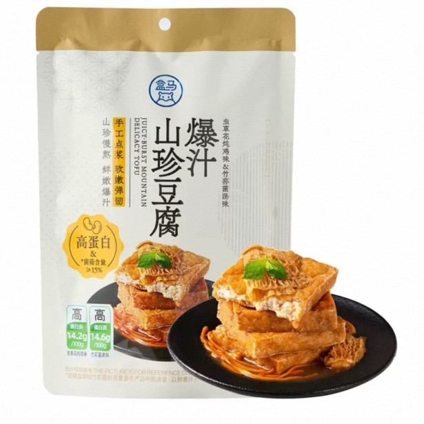 盒马代购 爆汁山珍豆腐 虫草花炖鸡味&竹荪菌汤味180g