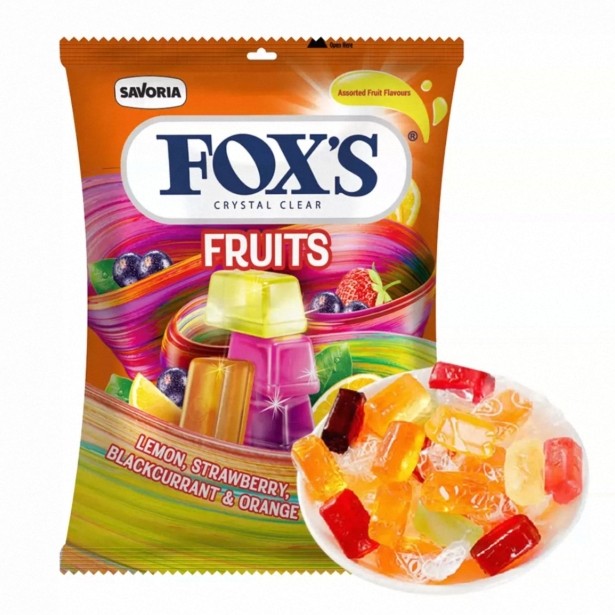 盒马代购 FOX'S霍士 水晶糖 四季茶风味 水果味90g印尼进口