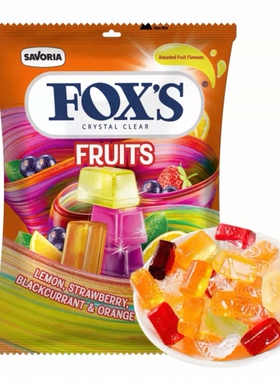 盒马代购 FOX'S霍士 水晶糖 四季茶风味 水果味90g印尼进口