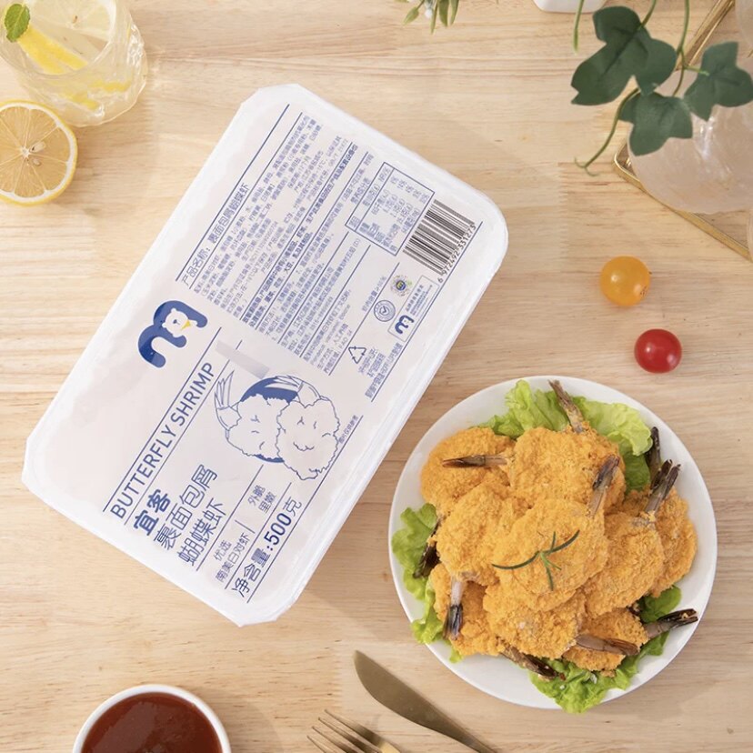 麦德龙宜客 裹面包屑蝴蝶虾500g顺丰包邮