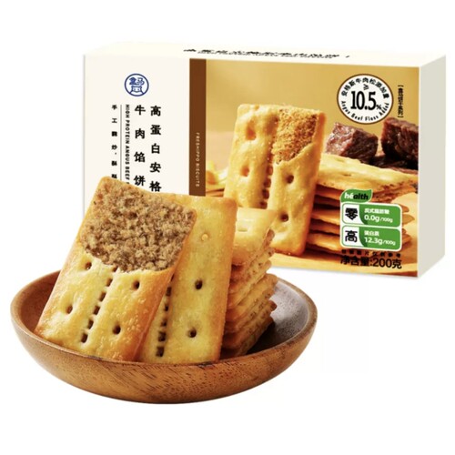 盒马分装代购 高蛋白安格斯牛肉馅饼干 200g