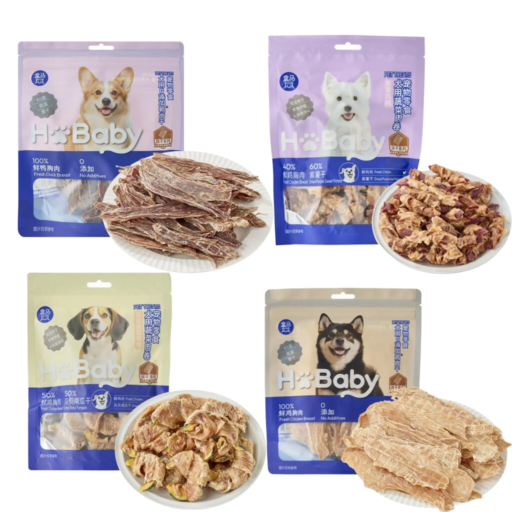 盒马 宠物零食犬用蔬菜肉卷抱子甘蓝鸭肉犬用0添加鸡肉干紫薯鸡肉