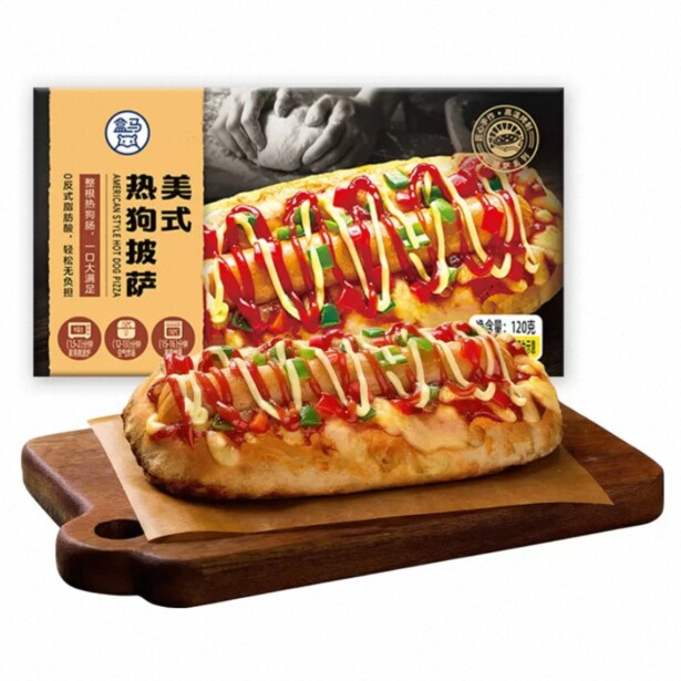 盒马 美式热狗披萨120g