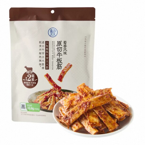 盒马代购蜀香风味原切牛板筋200g