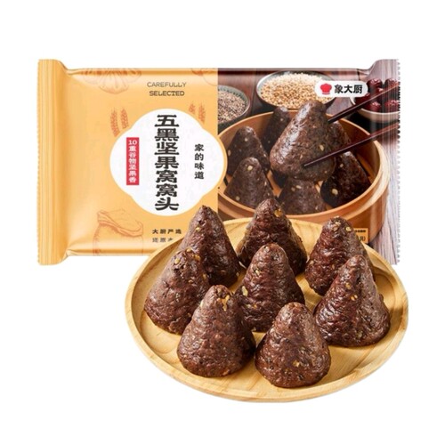 小象超市长沙代购象大厨五黑坚果窝窝头320g（8只）