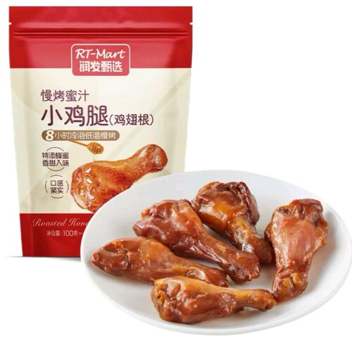 大润发长沙代购RT-Mart慢烤蜜汁小鸡腿（鸡翅根）100g