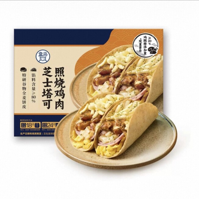 盒马代购照烧鸡肉芝士塔可100g*2