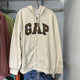 GAP专柜 新款春秋款 男女装LOGO 拉链 毛圈 薄款 卫衣 853131