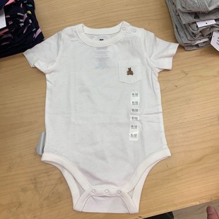 GAP 男女婴幼童 纯棉舒适 夏季 连体短袖 三角包屁衣 230476