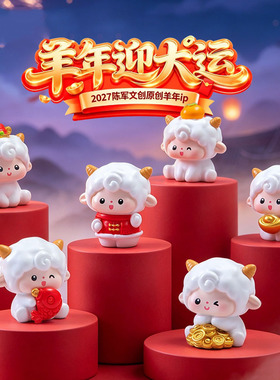 微景观树脂工艺品可爱元宝新年小羊公仔萌粒 diy装饰品迷你小摆件