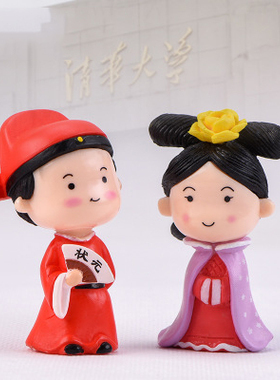 文武微景观复古怀旧风塑料工艺品
