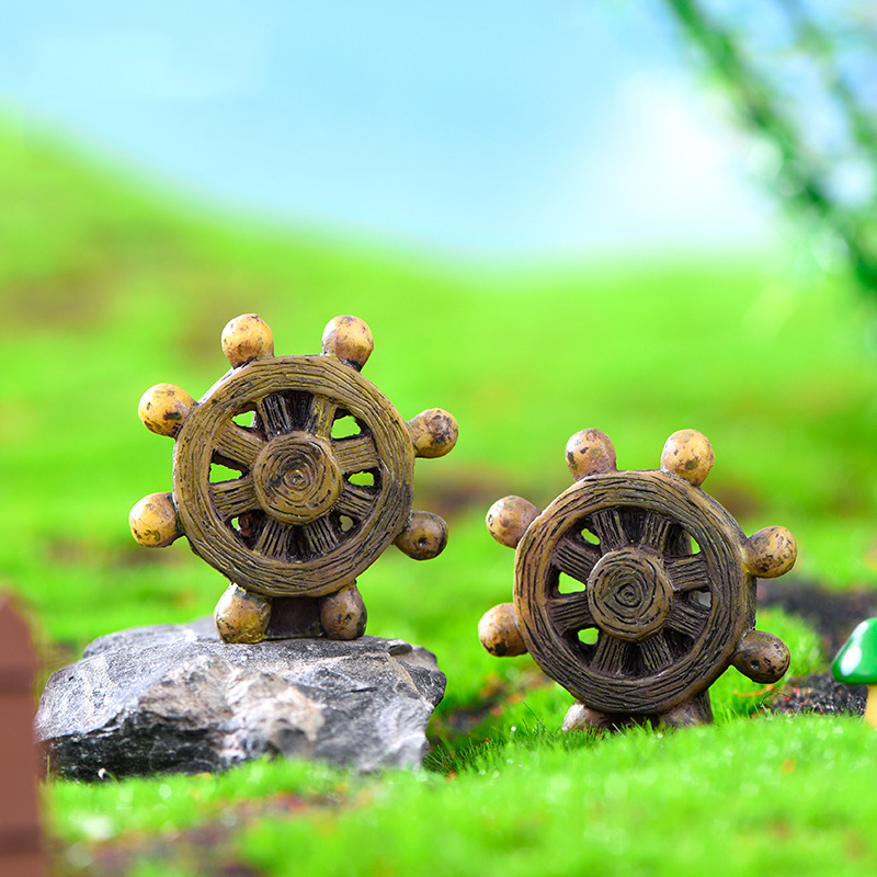 苔藓微景观船舵多肉树脂工艺品