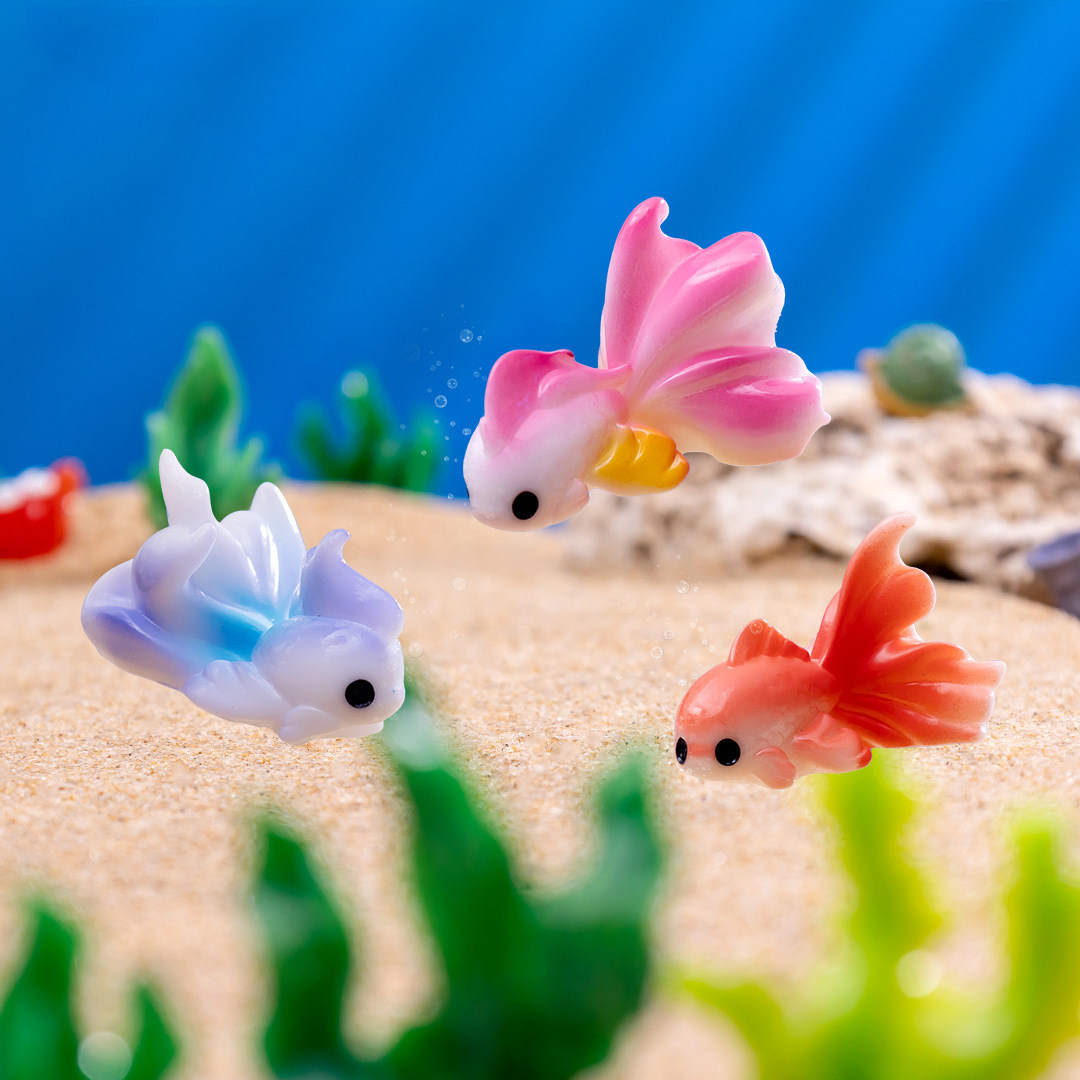 微景观创意彩色小金鱼吹泡泡鱼缸水族造景 DIY装饰品迷你小摆件,家居饰品,装饰摆件,淘宝优惠券,粉丝福利购,淘宝优惠卷