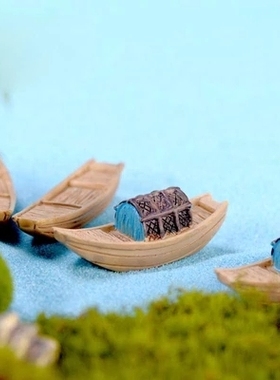 创意工艺品模型微景观树脂乌篷船