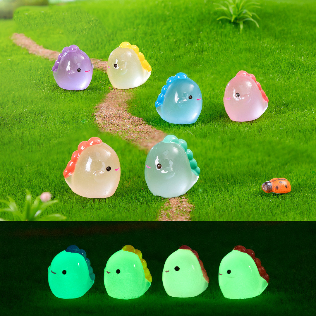 苔藓微景观树脂工艺品创意可爱夜光小恐龙公仔diy造景装饰品配件