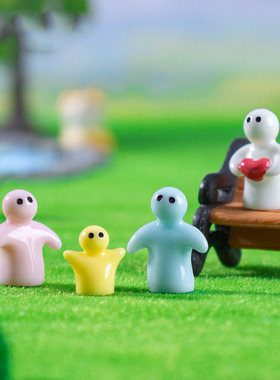 跨境外贸微景观树脂工艺品观创意互动简约小人公仔 DIY装饰品摆件