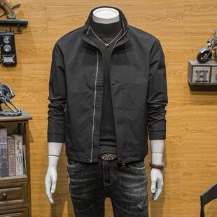 雪溪品质甄选夹克工装外套男士潮牌春季新款飞行员男装立领上衣服