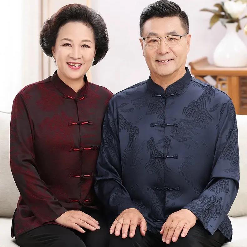 潮爸爸男装国风唐装中老