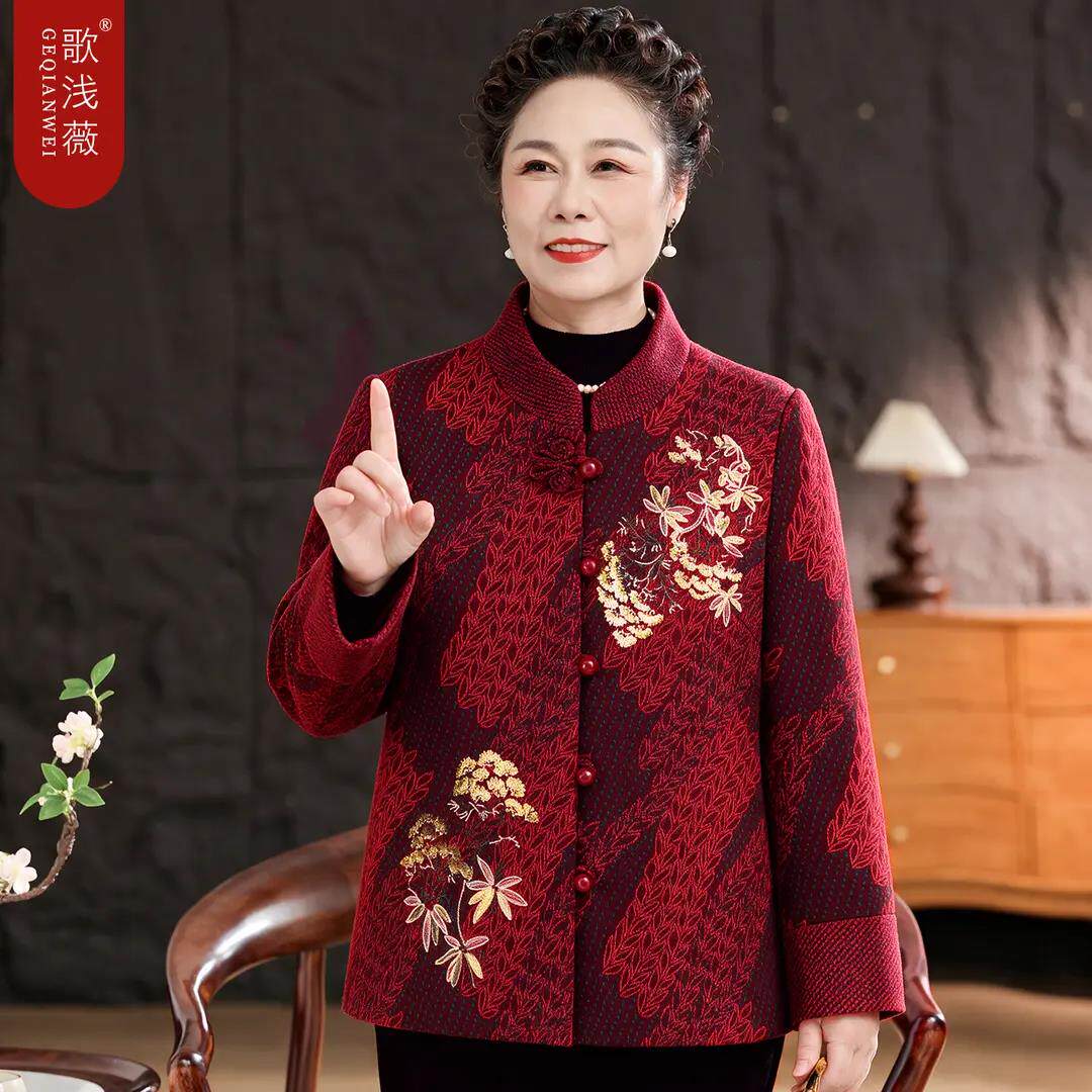 歌浅薇中老年女装奶奶新