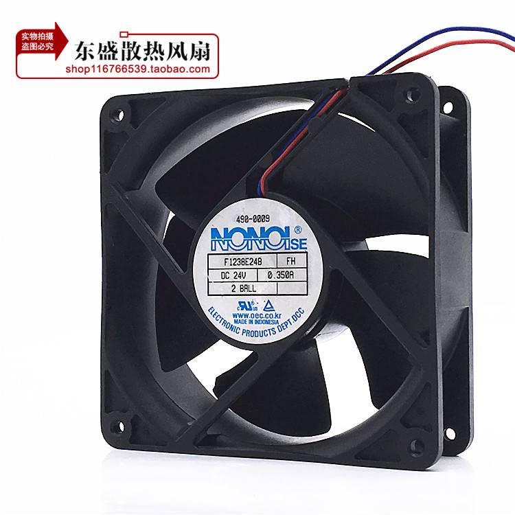 F1238E24B 24V 0.350A原装南韩NONOI 12038 2线3线服务器音风扇