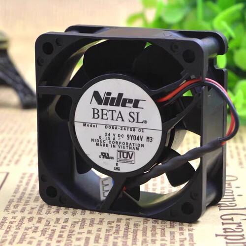 日本Nidec  D06A-24TS8 双滚珠24VDC 0.15A 6025 6cm变频器风扇