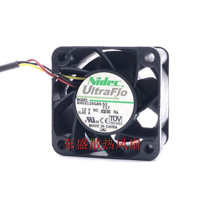 Nidec W40S12BGA5-53 4028 12V 0.40A 3线 4CM 服务器 交换机风扇