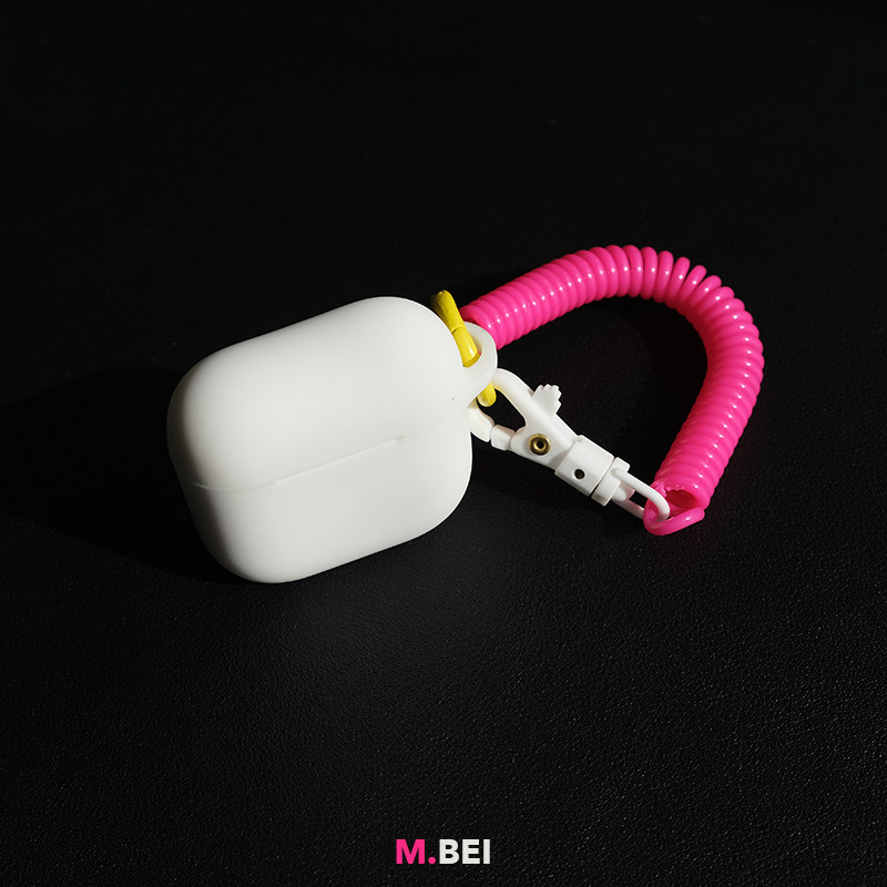 粉白配色硅胶耳机套适用于AirPods1/2/3Pro2/pro3代连体耳机套苹果无线蓝牙保护套软壳配手绳防尘塞4代,3C数码配件,耳机保护套,淘宝优惠券,粉丝福利购,淘宝优惠卷