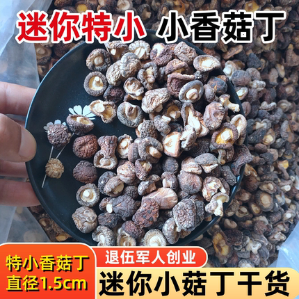 特小香菇干货迷你小香姑丁散装小蘑菇农家干香菇商用香茹袖珍冬菇
