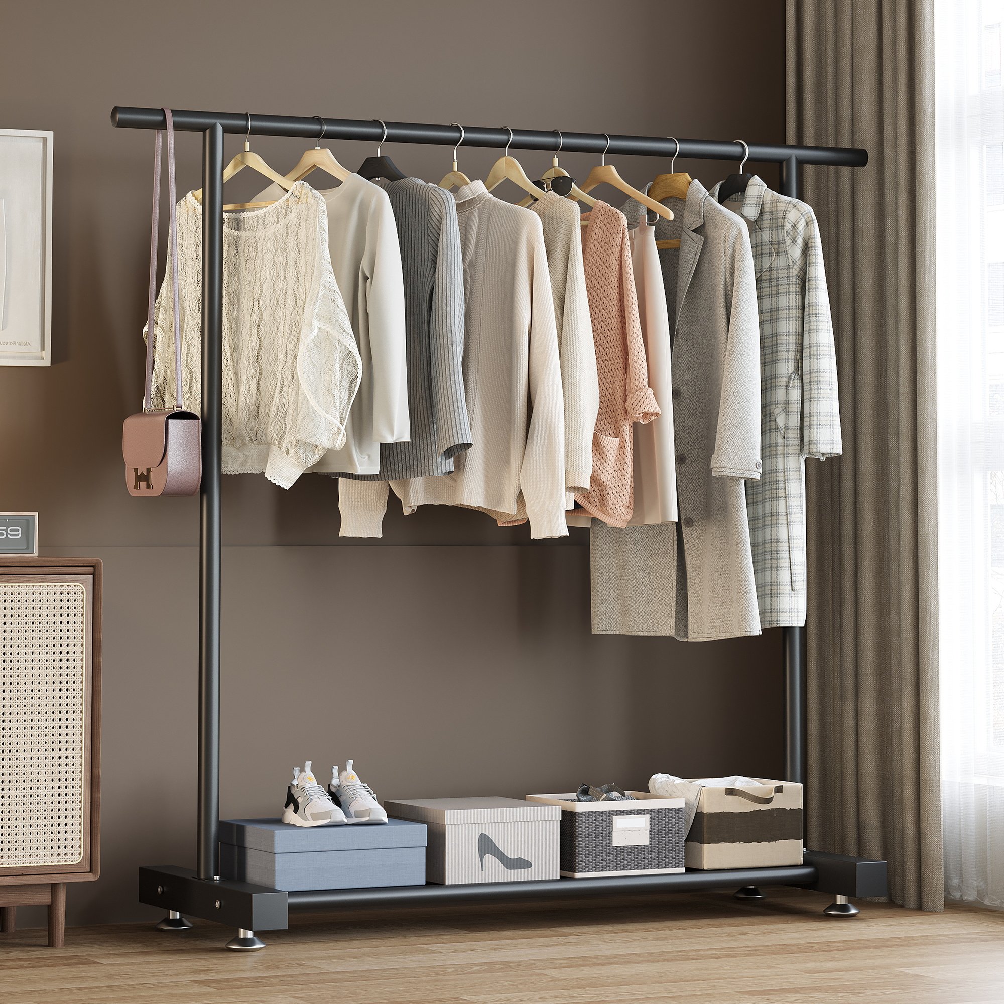 卧室阳台晾衣架加粗可移动