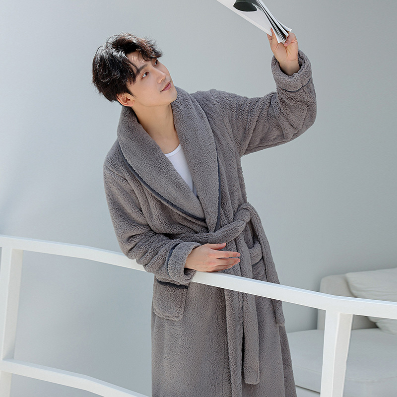 加厚睡衣男士加厚珊瑚绒