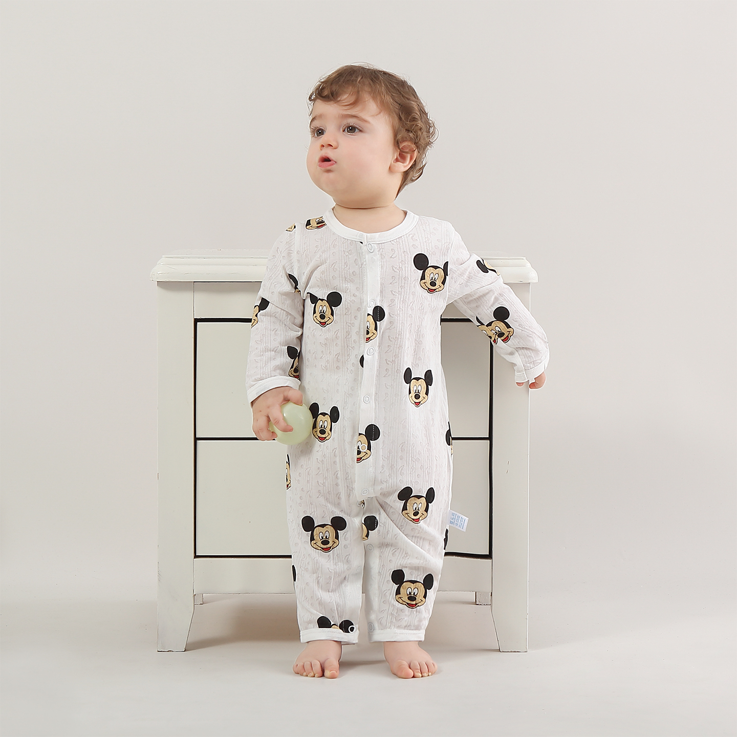 婴儿空调服夏季长袖超薄款连体衣