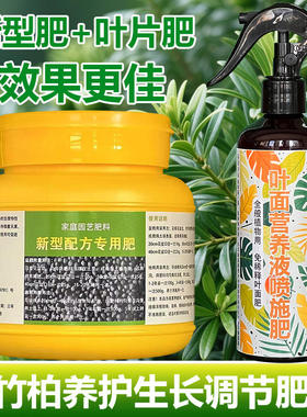 竹柏专用肥料养殖土营养液叶子发黄焦尖发黑锈斑杀枯卷曲叶面肥料