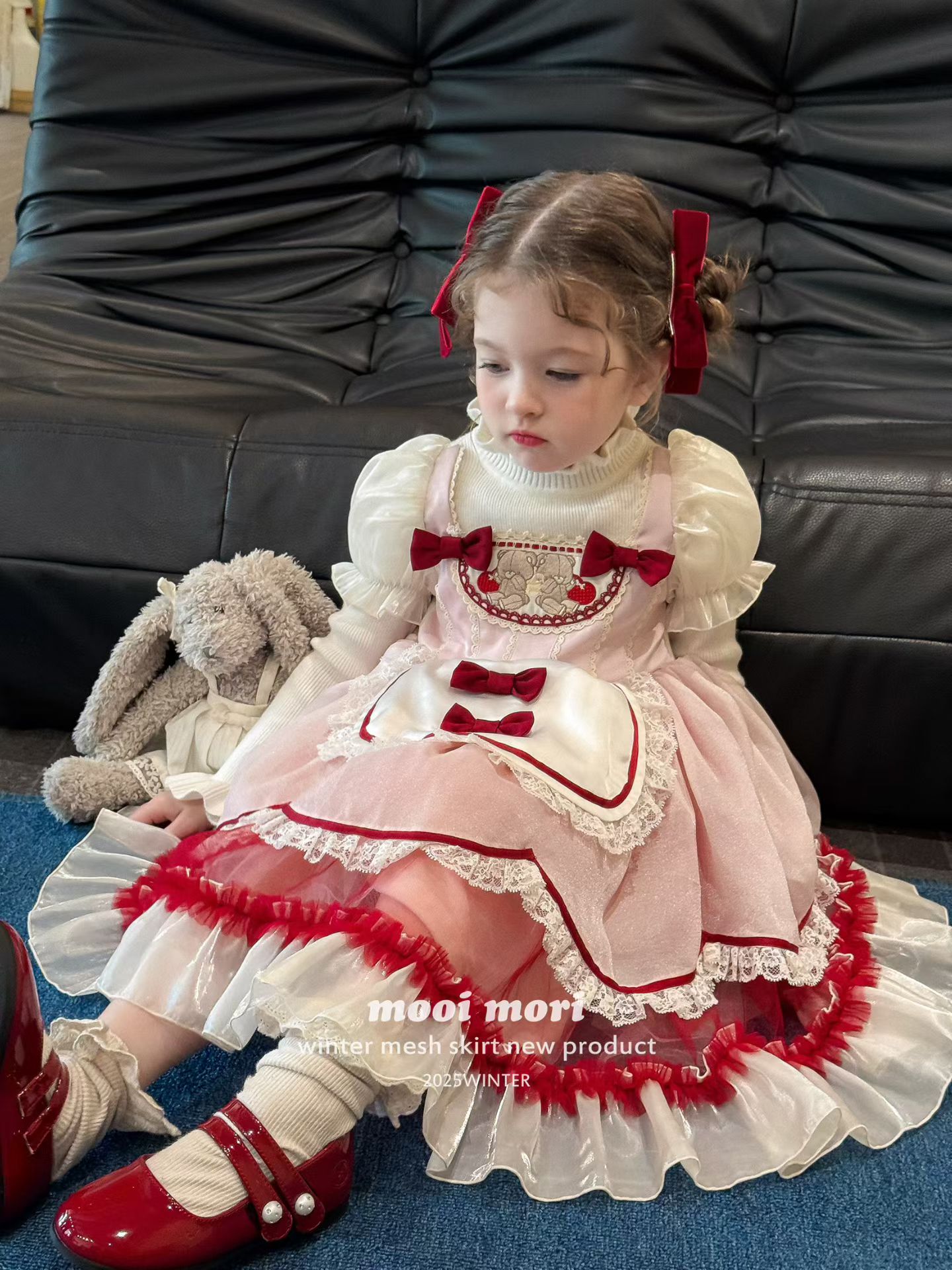 茉莉女童连衣裙2025秋冬新款儿童洋气洛丽塔背心裙公主裙生日礼服