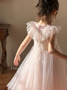 Jamiya女童连衣裙2026春夏儿童女孩生日礼服网纱公主裙钢琴演出服