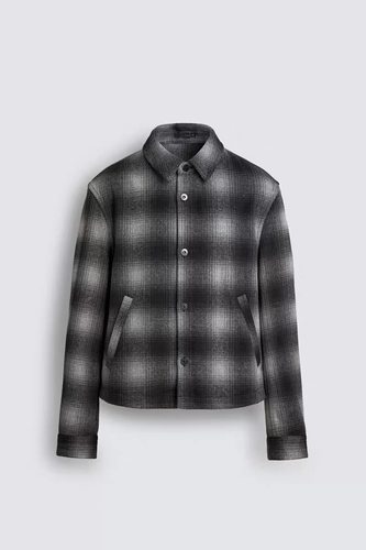 ZA2025冬季新品 男装 宽松翻领长袖格子衬衫外套 4391900 084