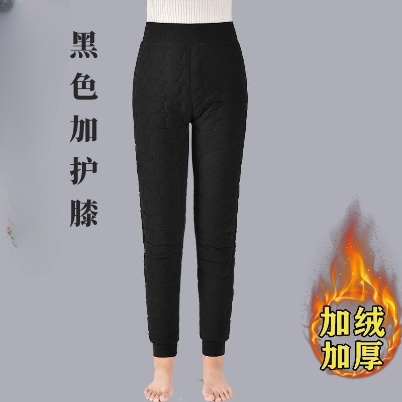 冬季女士中老年护膝棉裤加绒加厚德绒宽松休闲大码高腰美体厚棉裤