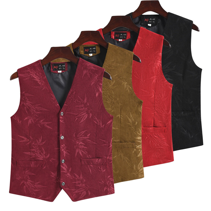 单排扣时尚宽松版短款V领条绒