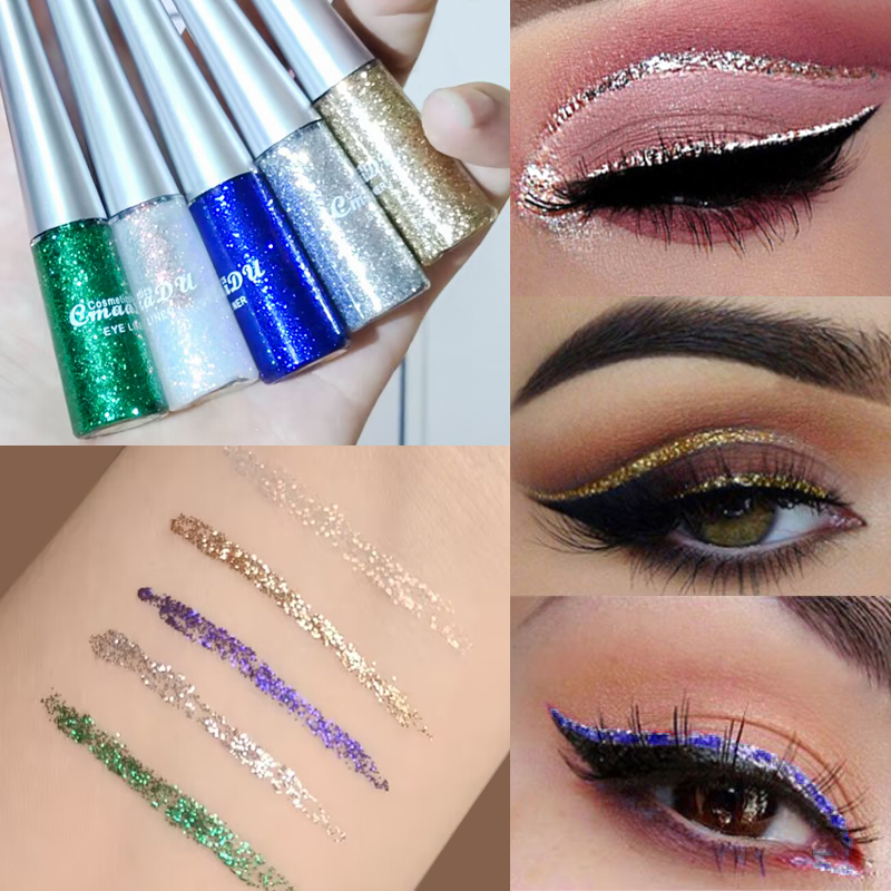 亮闪眼线液银色眼线笔亮晶晶