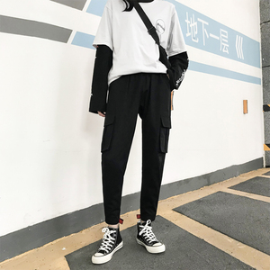 ins腰显瘦宽松工装裤