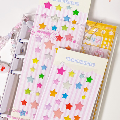 现货 hellosmile原创透明泡泡贴手帐可爱小清新星星草莓鸟鸟一
