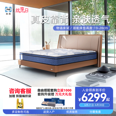 简约轻奢设计真皮靠背加密排骨架