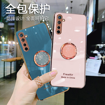 哥伦巴斯适用opporealme6pro手机壳创意时钟指环支架realmec3全包摄像头保护套防摔软壳网红潮ins男女款高档