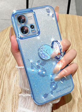 哥伦巴斯适用摩托罗拉edge30fusion手机壳镶钻Motorola镜头全包防摔moto edge 30fusion透明软外壳egde30支架