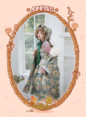 【展示】FEE【早春花妖精】珠贝lolita立裁蕾丝珍珠厚葛布林JSK