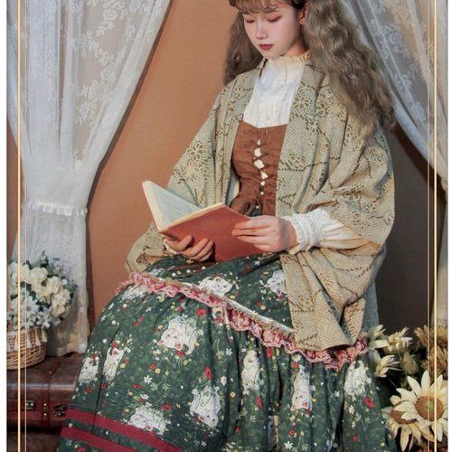 田园系叠叠乐大摆PH风细密褶口袋