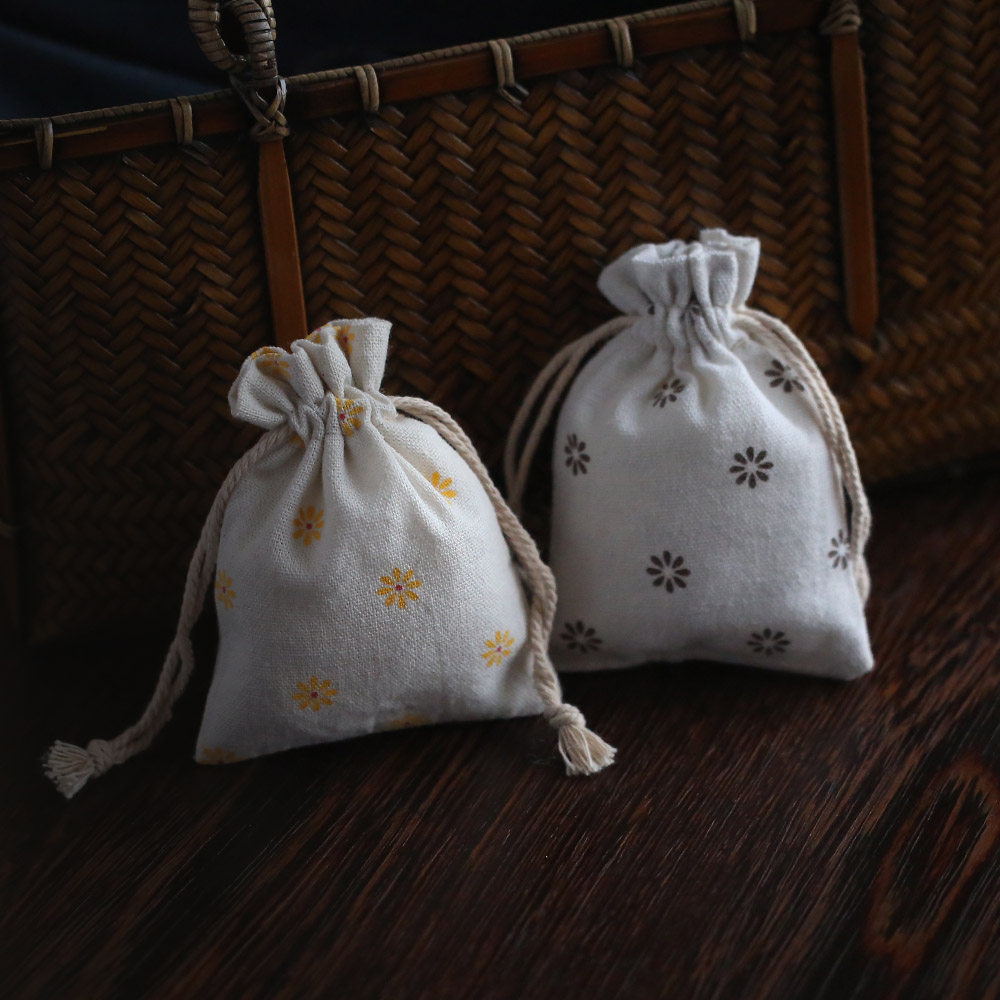 端午香包空袋子香囊小布袋抽绳束口棉麻袋收纳小袋diy自制香薰袋