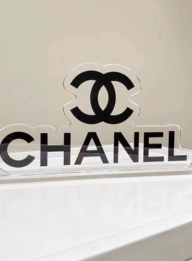 LOGO桌牌亚克力水晶字公司直播间摆台件透明立体广告立牌定制