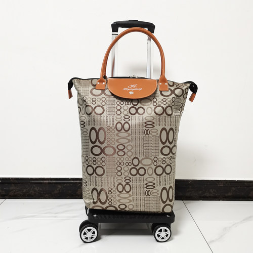 可折叠出差旅行包带行李箱大容量